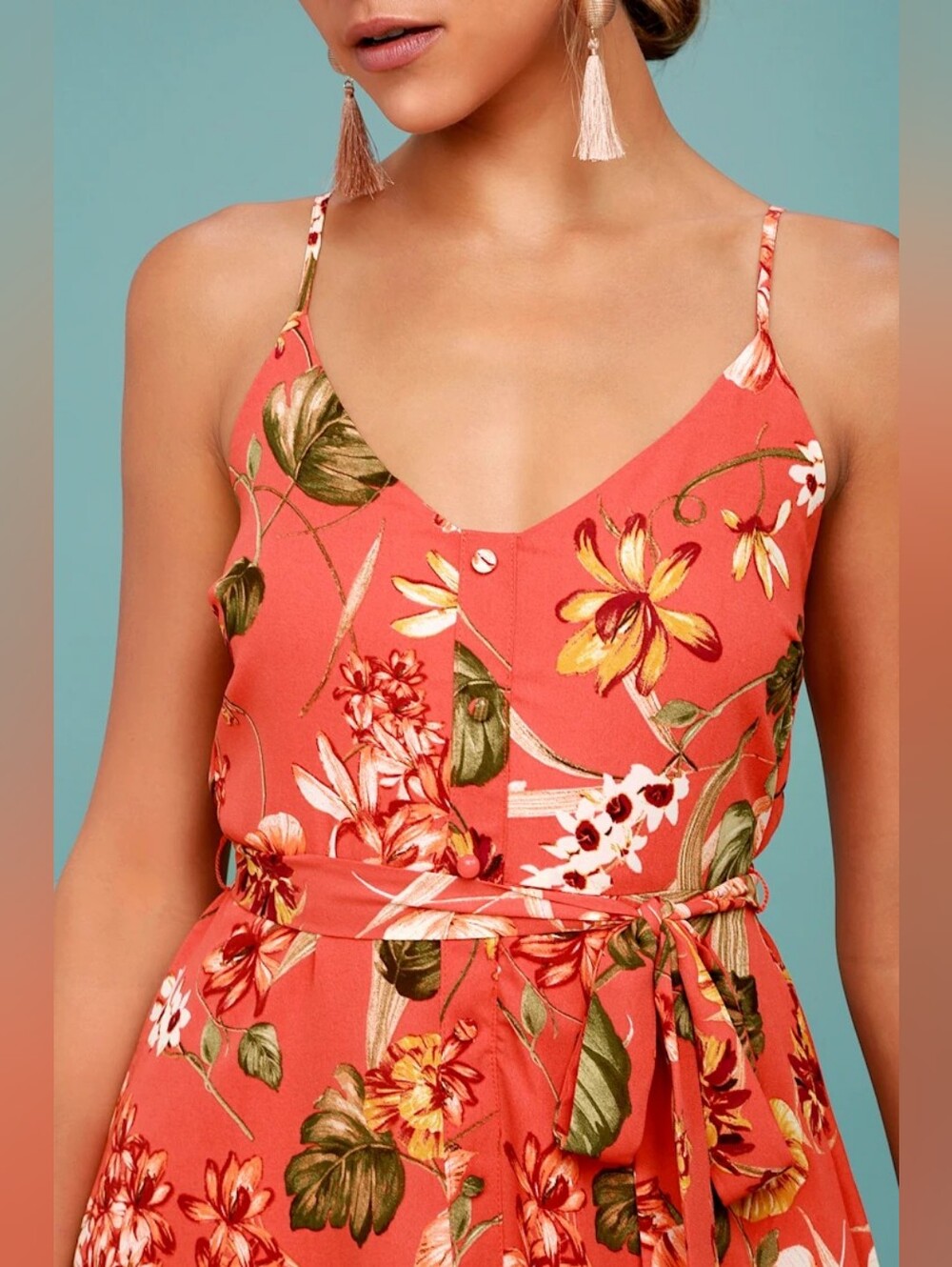 Floral Sleeveless Mini Dress - Picture 4 of 4